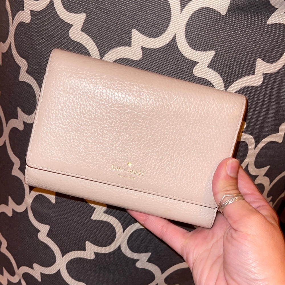 Kate Spade tri-fold wallet, blush